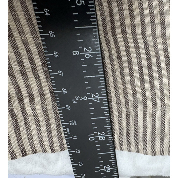 Gudrun Sjoden Brown Striped Pocket Dress Linen Organic Cotton Size S EUC - Picture 16 of 16